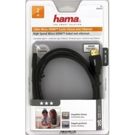 CABLE MICRO HDMI NOIR 2M