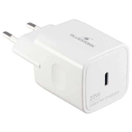 CHARGEUR USB/C 20W - BLANC - BLUESTORK
