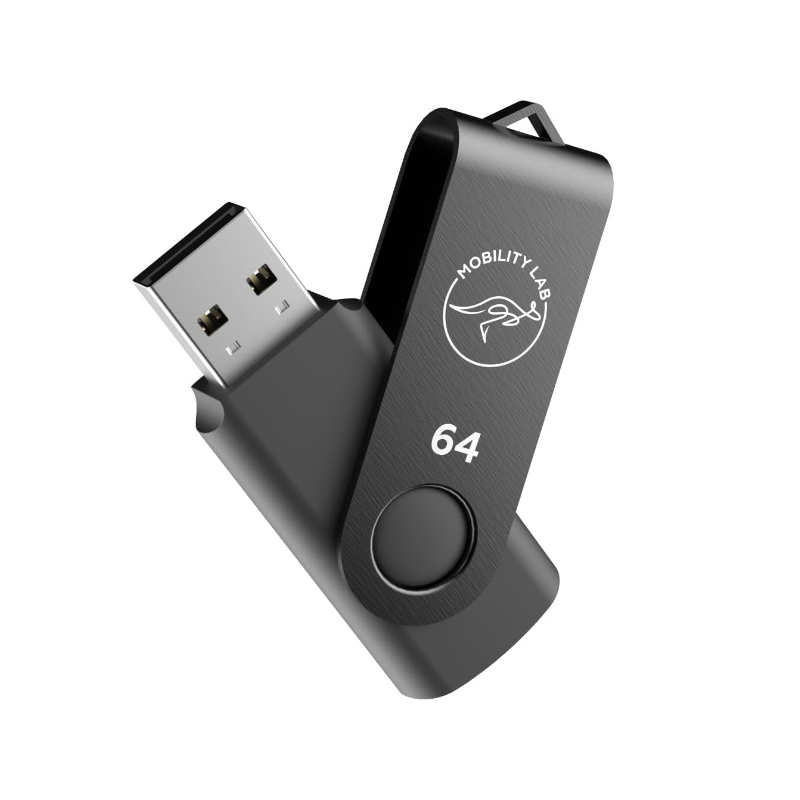 CLE USB 64 GO - Noir - MOBILITY LAB