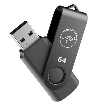 CLE USB 64 GO - Noir - MOBILITY LAB