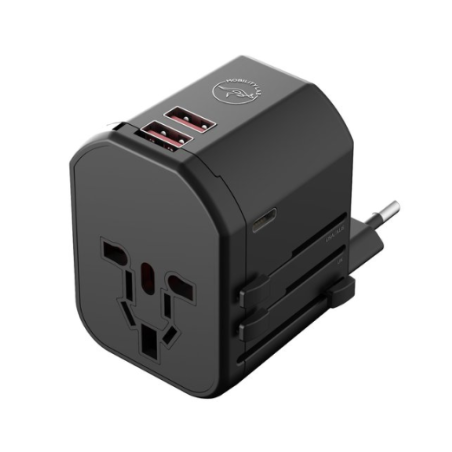 Adaptateur de voyage universel - Noir - Mobility Labs
