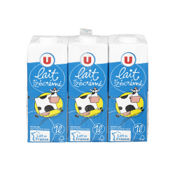 Lait demi écrémé UHT - U -...