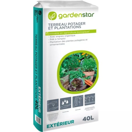 Terreau Potager et Plantation UAB 40L - GARDENSTAR