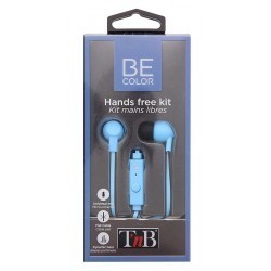Écouteurs avec micro T'nB be color - intra-auriculaire - filaire - jack 3,5mm - Bleu