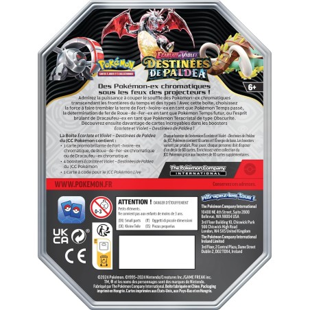 Cartes Pokémon Pokébox Roue-de-Fer - Destinées de Paldea - Écarlate & Violet - Marque Pokémon