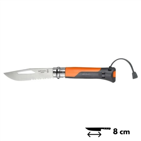 Opinel Couteau N°8 Soft Orange (Blister)