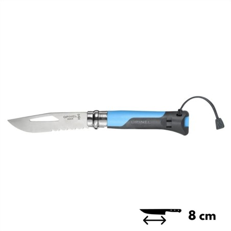 Opinel Couteau N°8 Soft Bleu (Blister)