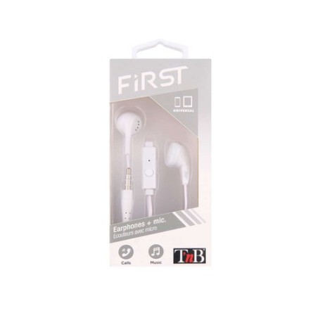 Écouteurs kit main libre - filaire - T'nB - FIRST - jack 3,5mm
