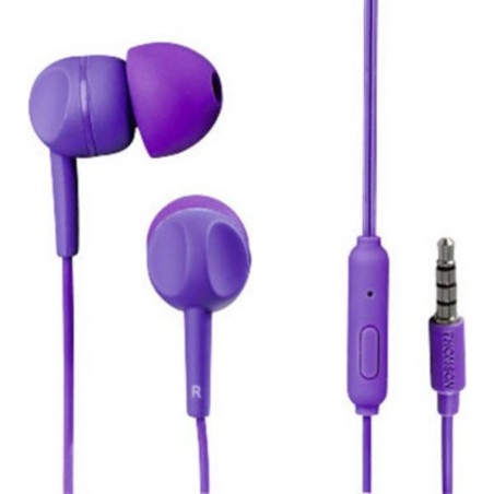 Écouteurs intra-auriculaires Thomson volume réglable, micro-casque lilas