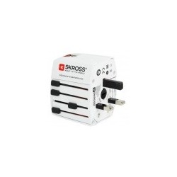 Adaptateur secteur de voyage universel + 2 USB SKROSS