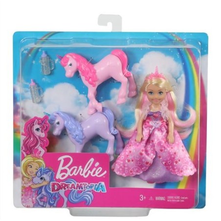 Poupée Barbie Dreamtopia - Princesse Chelsea et ses licornes - Mattel