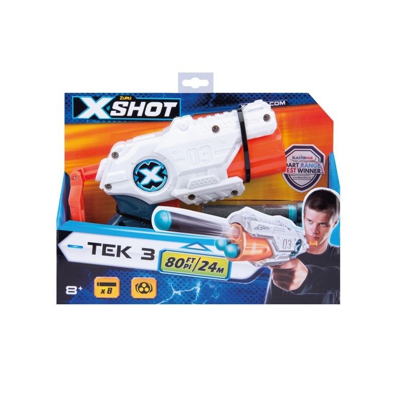 ZURU Pistolet à flèche Xshot MK3 - 8 flèches