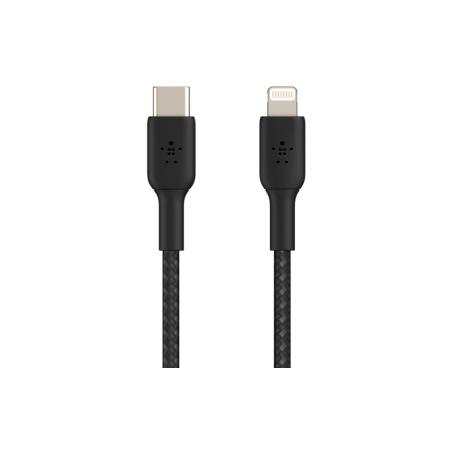Câble Lightning/USB-C Belkin USB-C 1m tressé noir