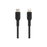 Câble Lightning/USB-C Belkin USB-C 1m tressé noir
